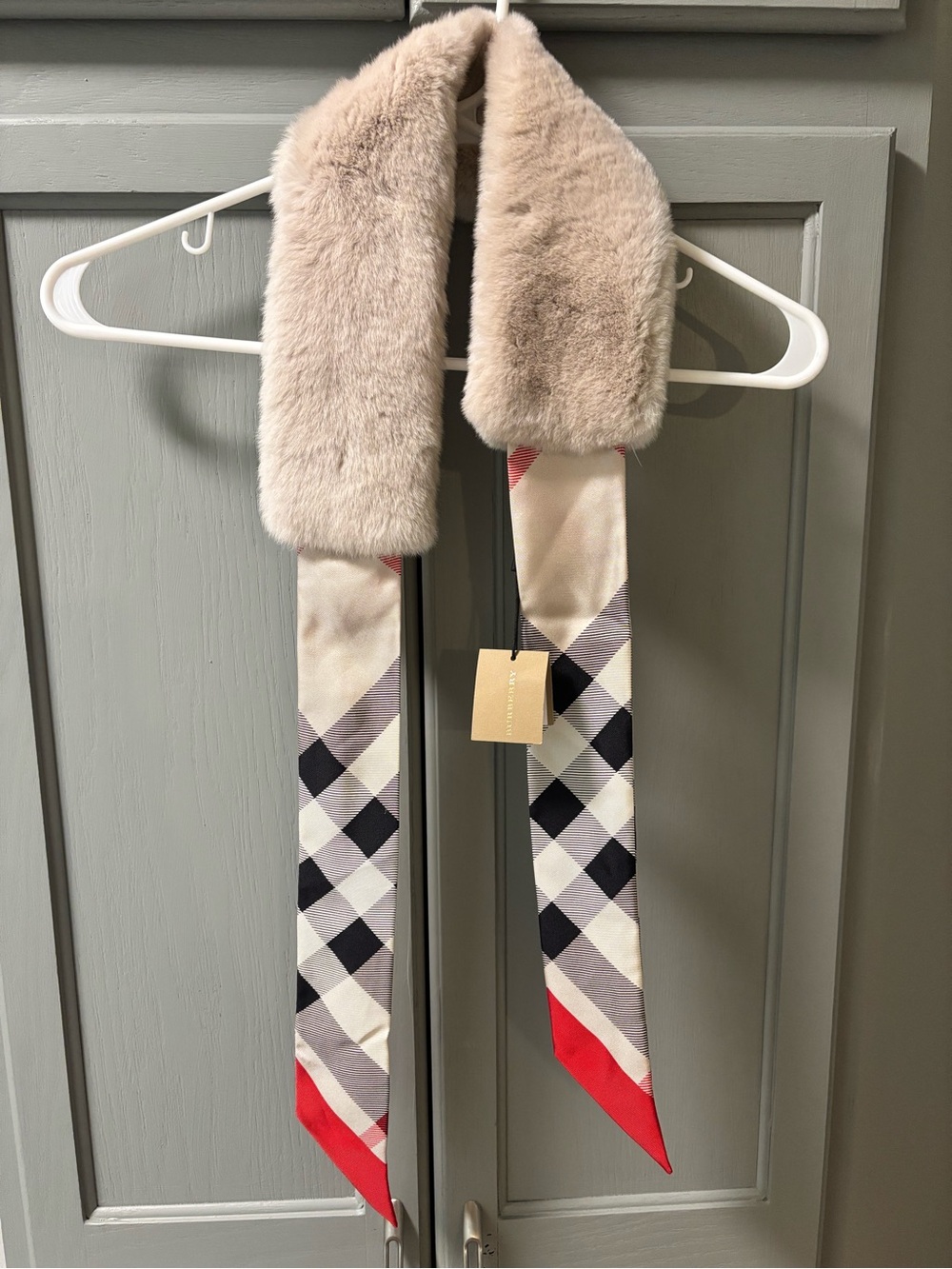 Burberry Rabbit Silk Ribbon Scarf